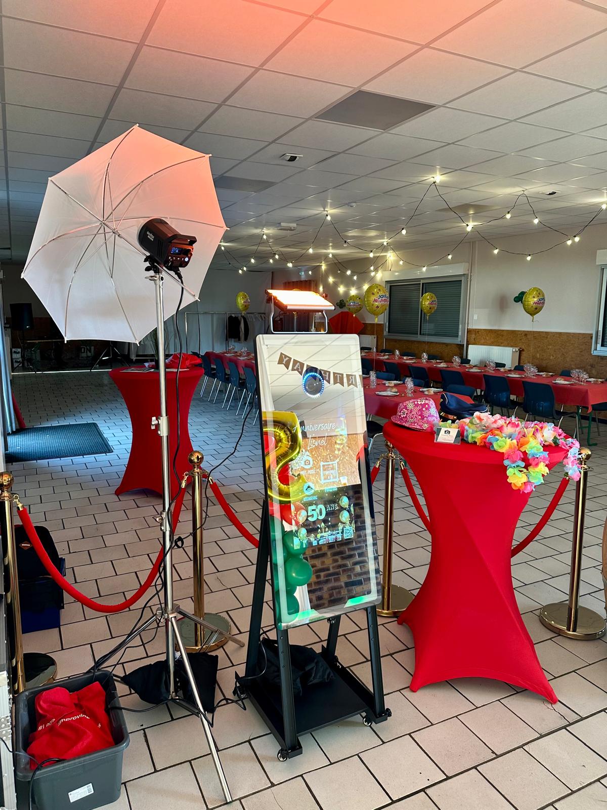 Photobooth installé dans une salle des fêtes à Rioz